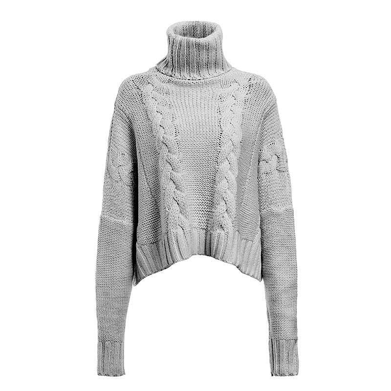 H&F Cable-Knit Turtleneck Sweater c