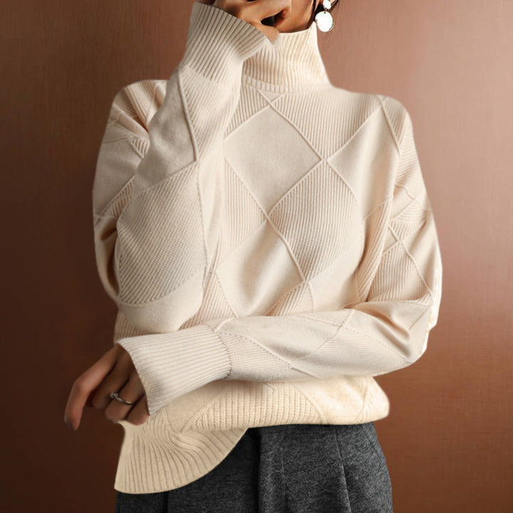H&F High Collar Knit Sweater c