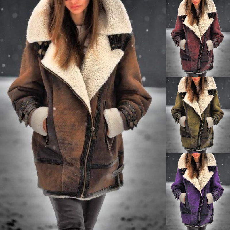 H&F Thickened Fur Coat c