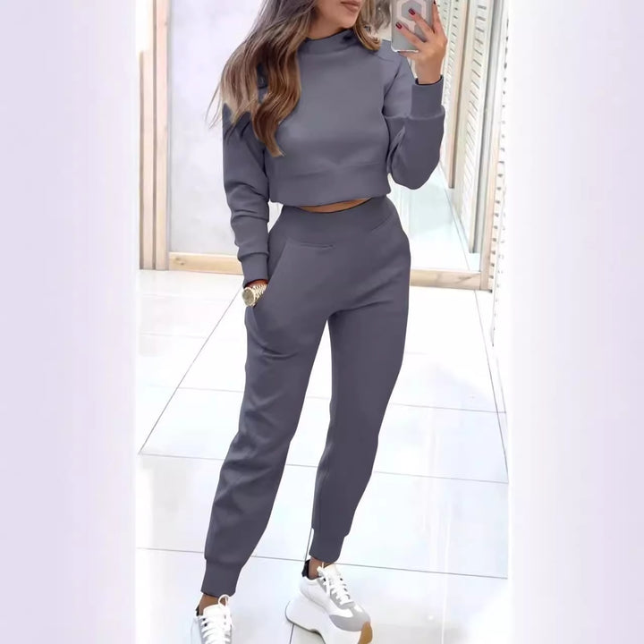 High Collar Slim Fit Long Sleeves Casual Suit