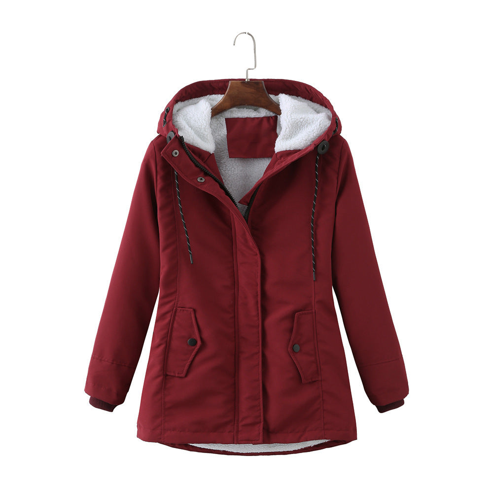 H&F Hooded Lambswool Parka c