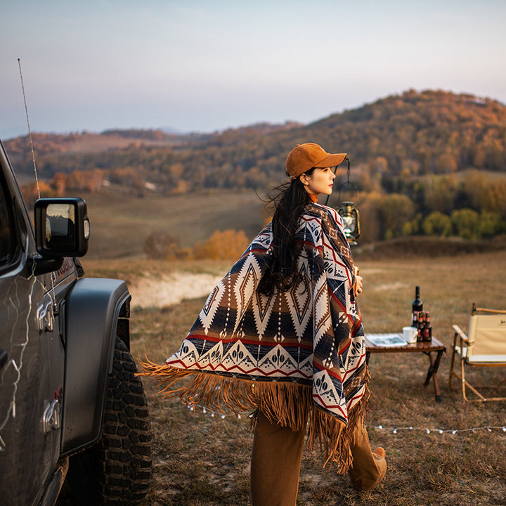 Tassel Cape Shawl