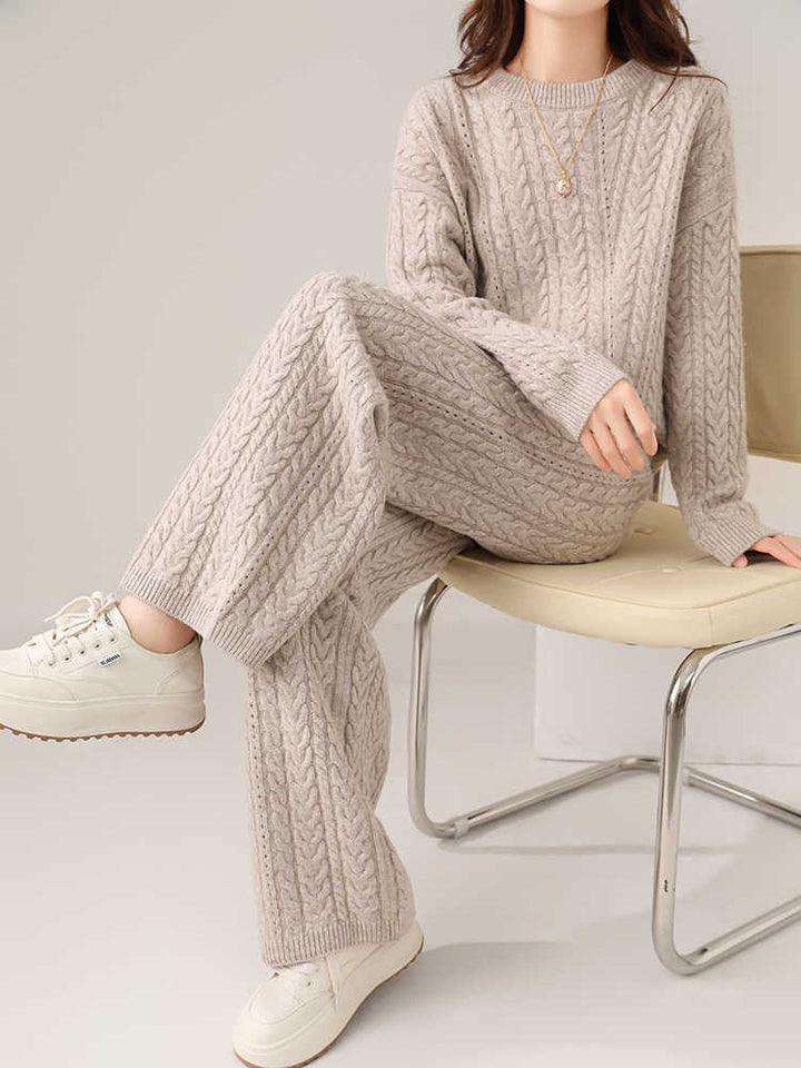 H&F Caramel Cable Knit c