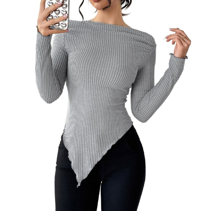H&F Elegant Solid Knit Top c