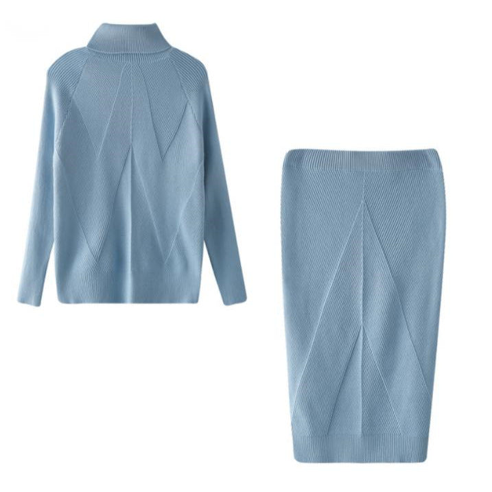 H&F Turtleneck Knit Skirt c