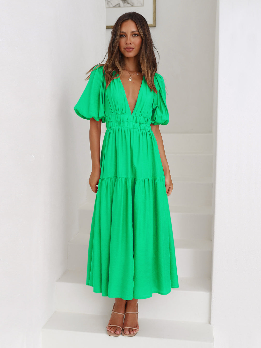 H&F Puff Sleeve Dress c