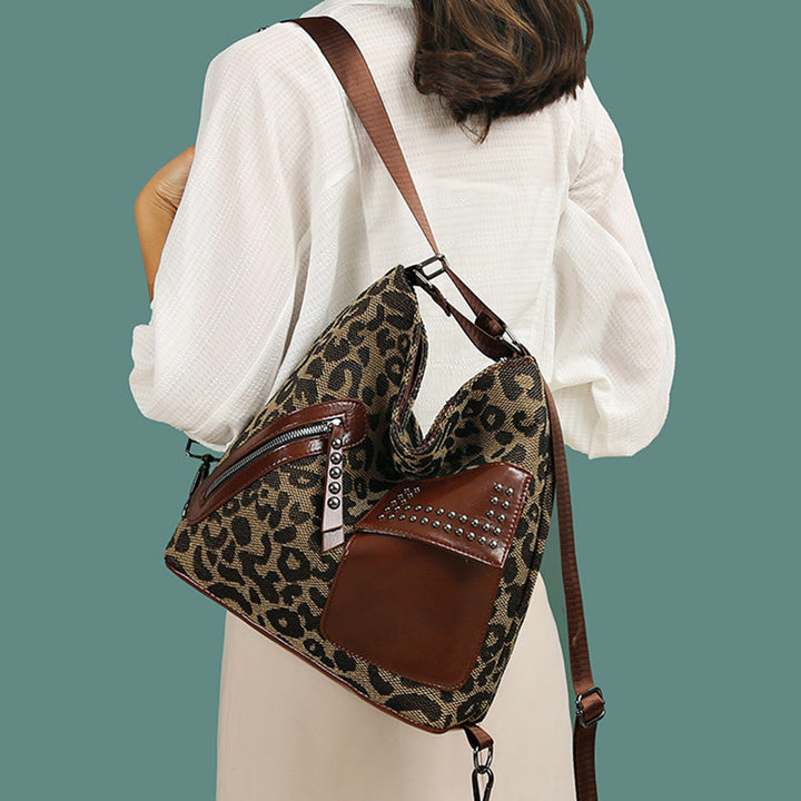 H&F Houndstooth Rivet Backpack c