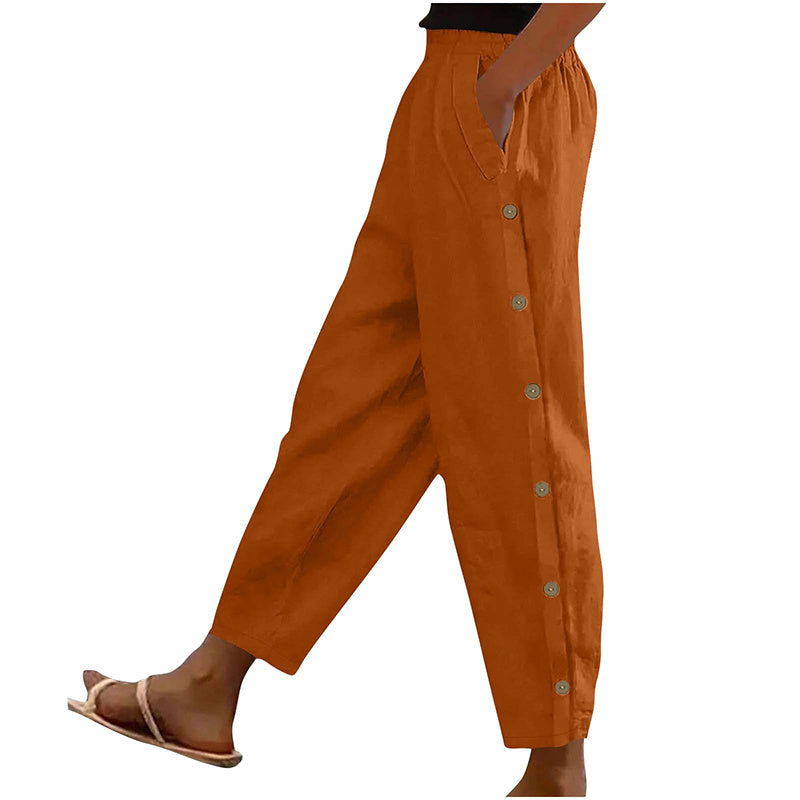 H&F Elastic Button Trousers c