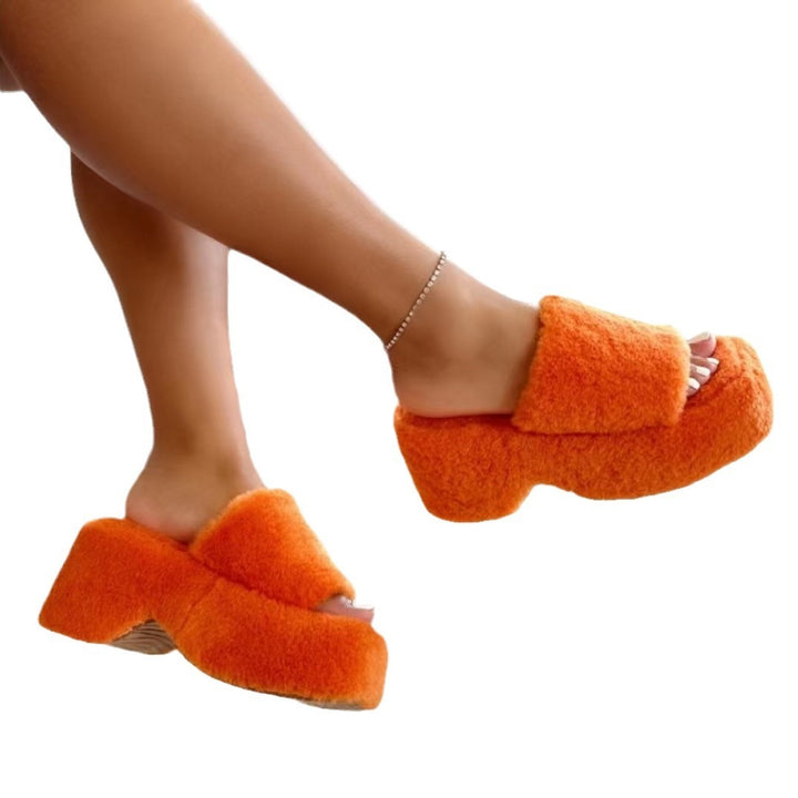 H&F Square Fleece Slippers c