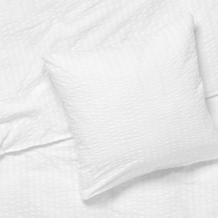 JUNA Bæk&Bølge Duvet Cover Set, Full, White/White