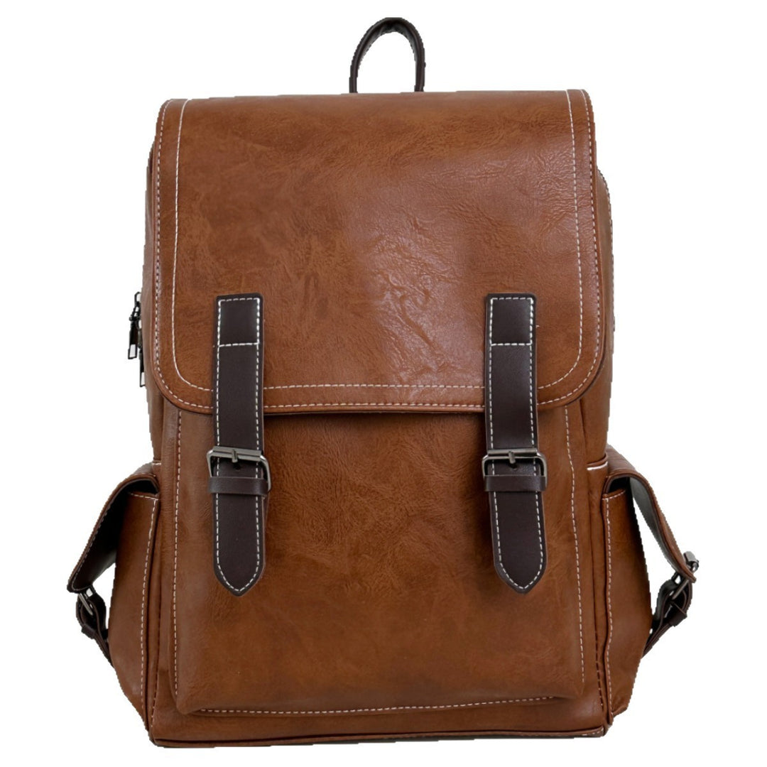 Authentic Leather Retro Travel Backpack