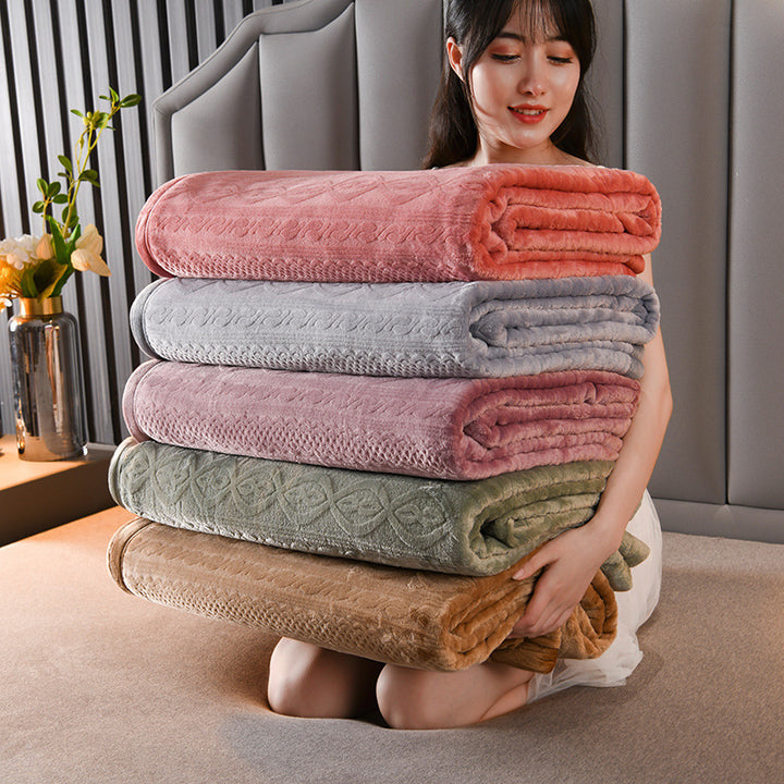 H&F Carved Fleece Blanket c