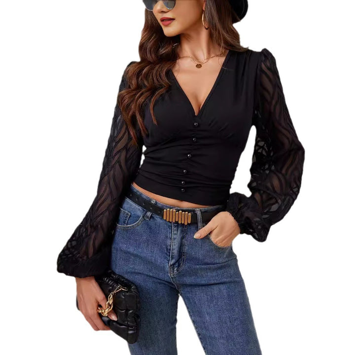 H&F Chiffon Lantern Top c