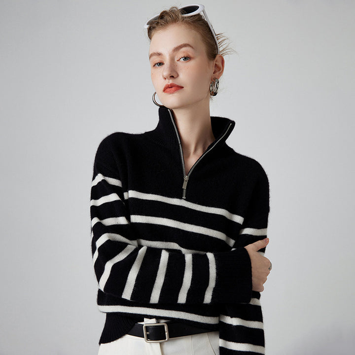 H&F Striped Cashmere Sweater c