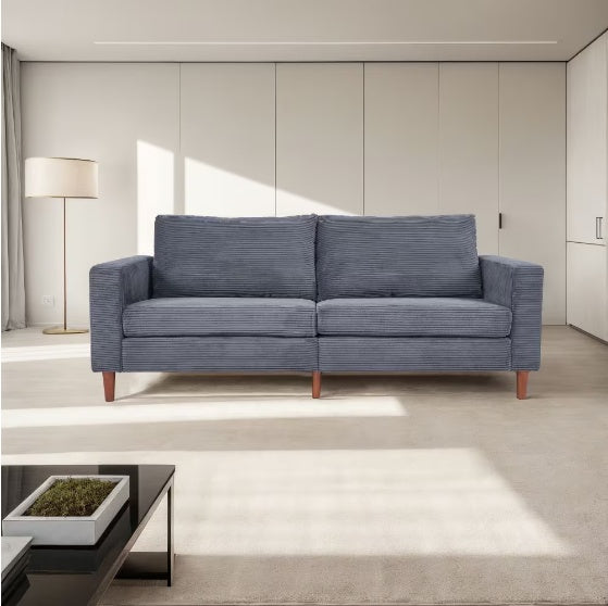 H&F Grey Linen Sofa c