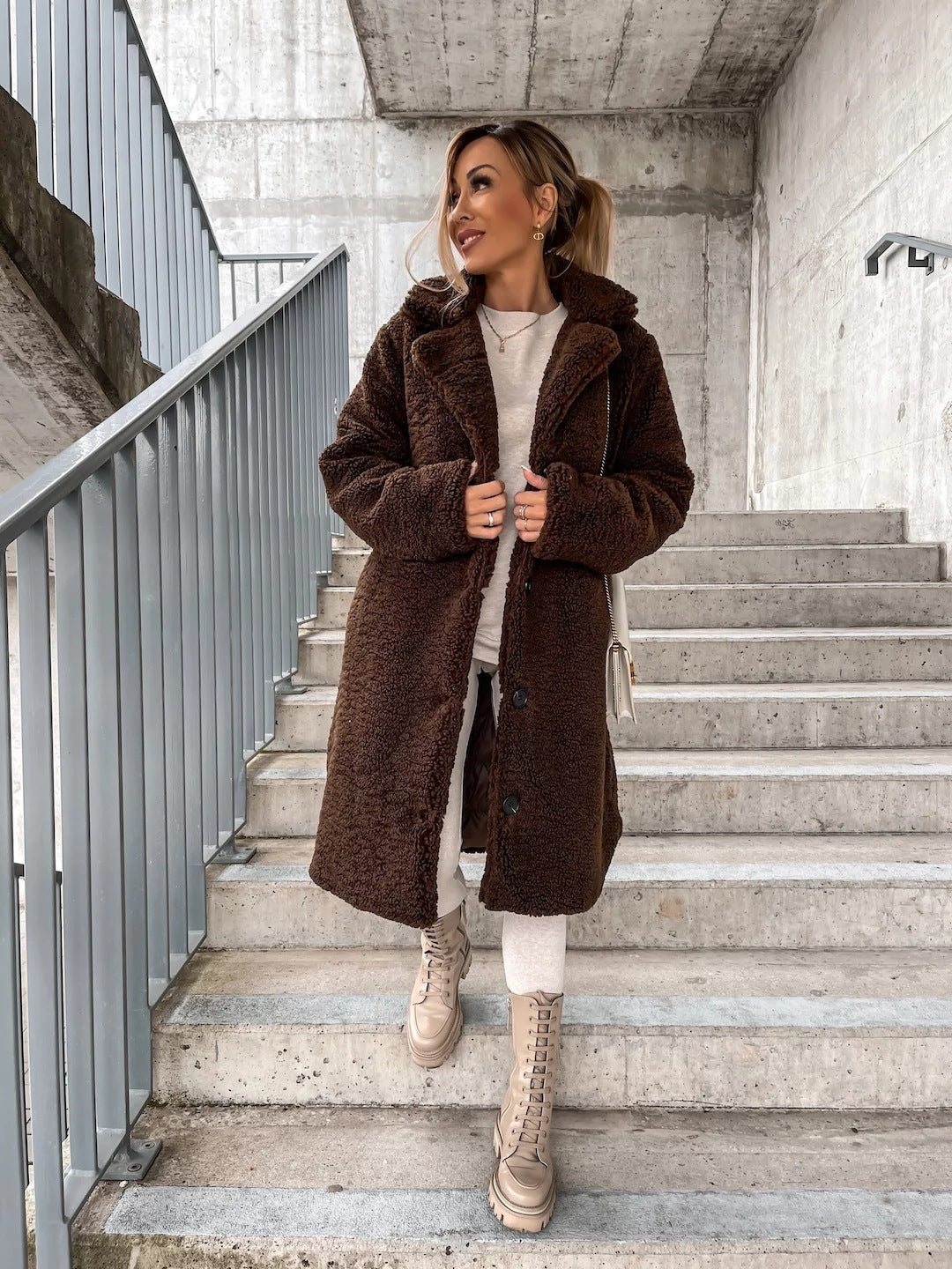 H&F Lamb Wool Coat c