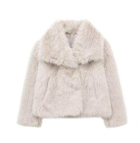 H&F Plush Lapel Coat c