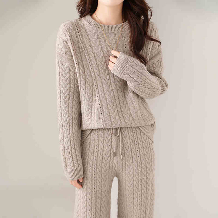 H&F Caramel Cable Knit c