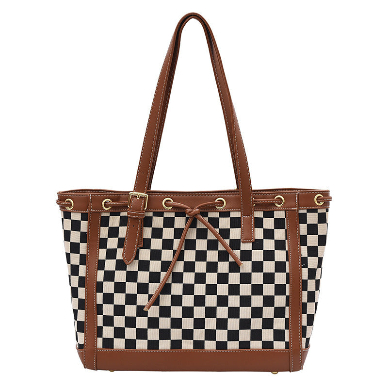 H&F Checkerboard Contrast Tote c