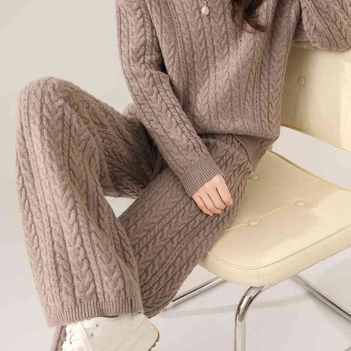 H&F Caramel Cable Knit c