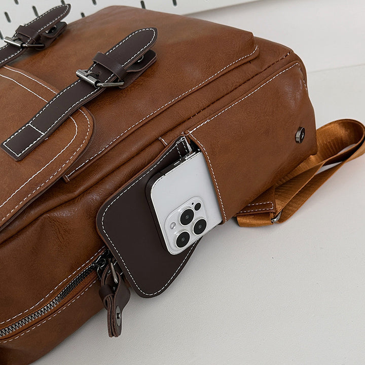Authentic Leather Retro Travel Backpack