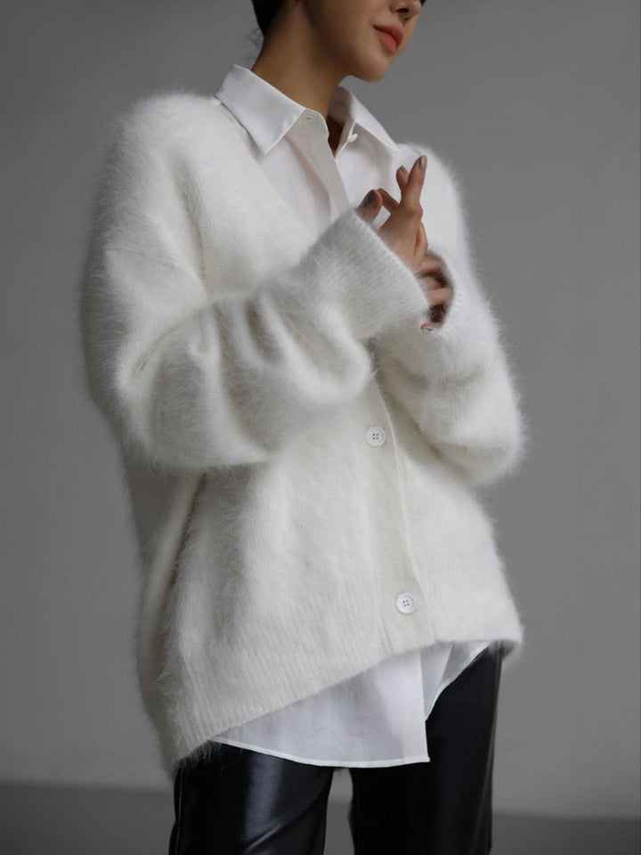H&F V Neck Button Cardigan c