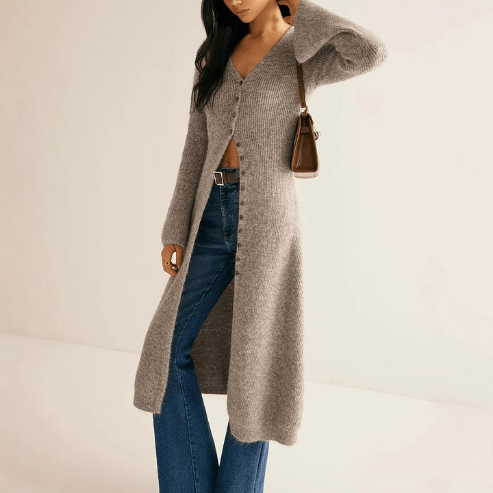 French Retro Long Cardigan