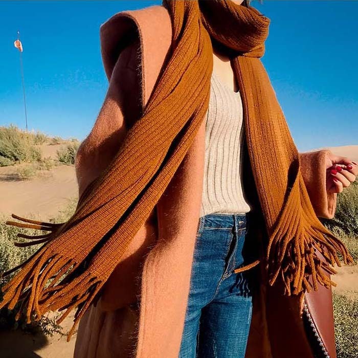 H&F Tassel Wool Scarf c