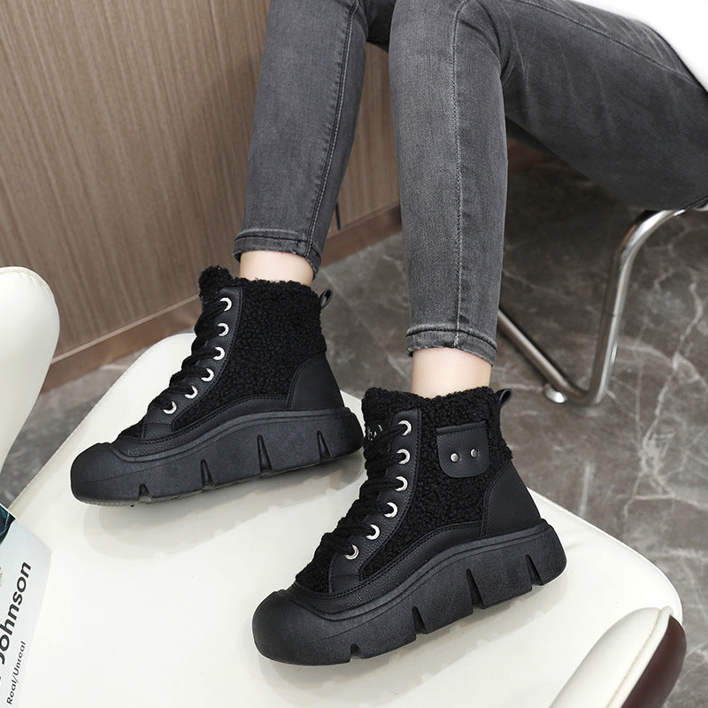 H&F Lace-Up Snow Boots c