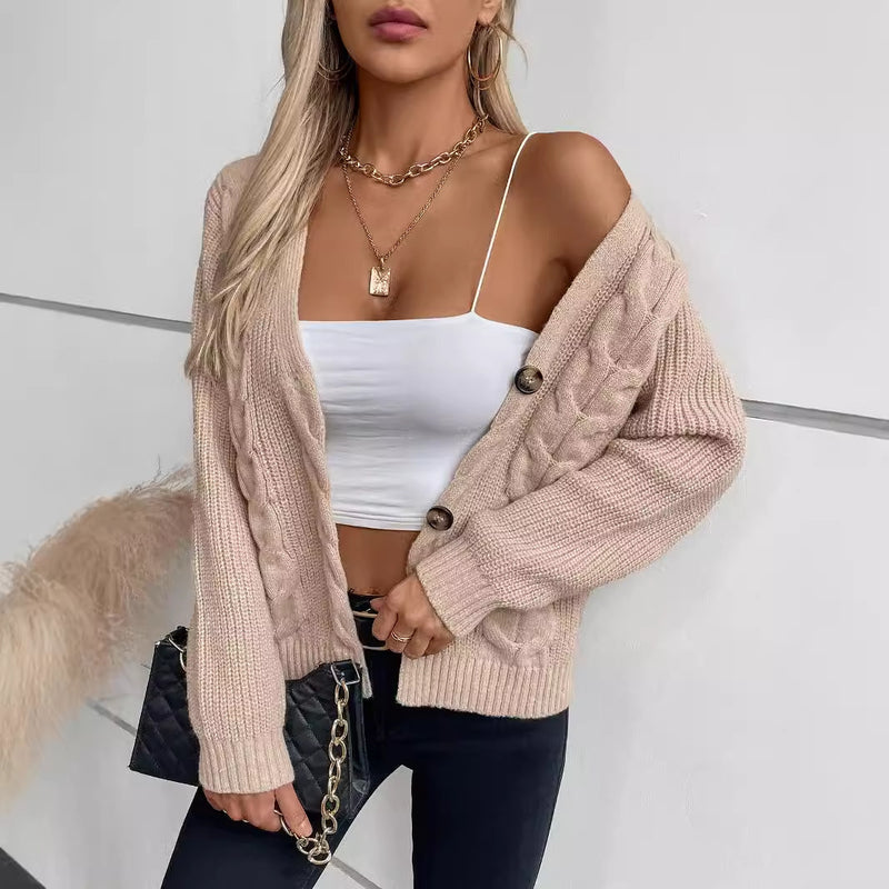 H&F Twist Solid Cardigan c