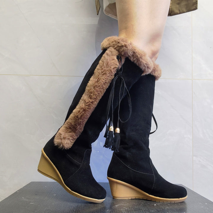 H&F Plush Long Combat Boots c
