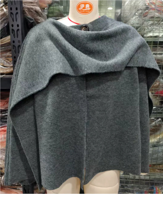 Women's Loose Casual Cape Knitted Sweater Coat