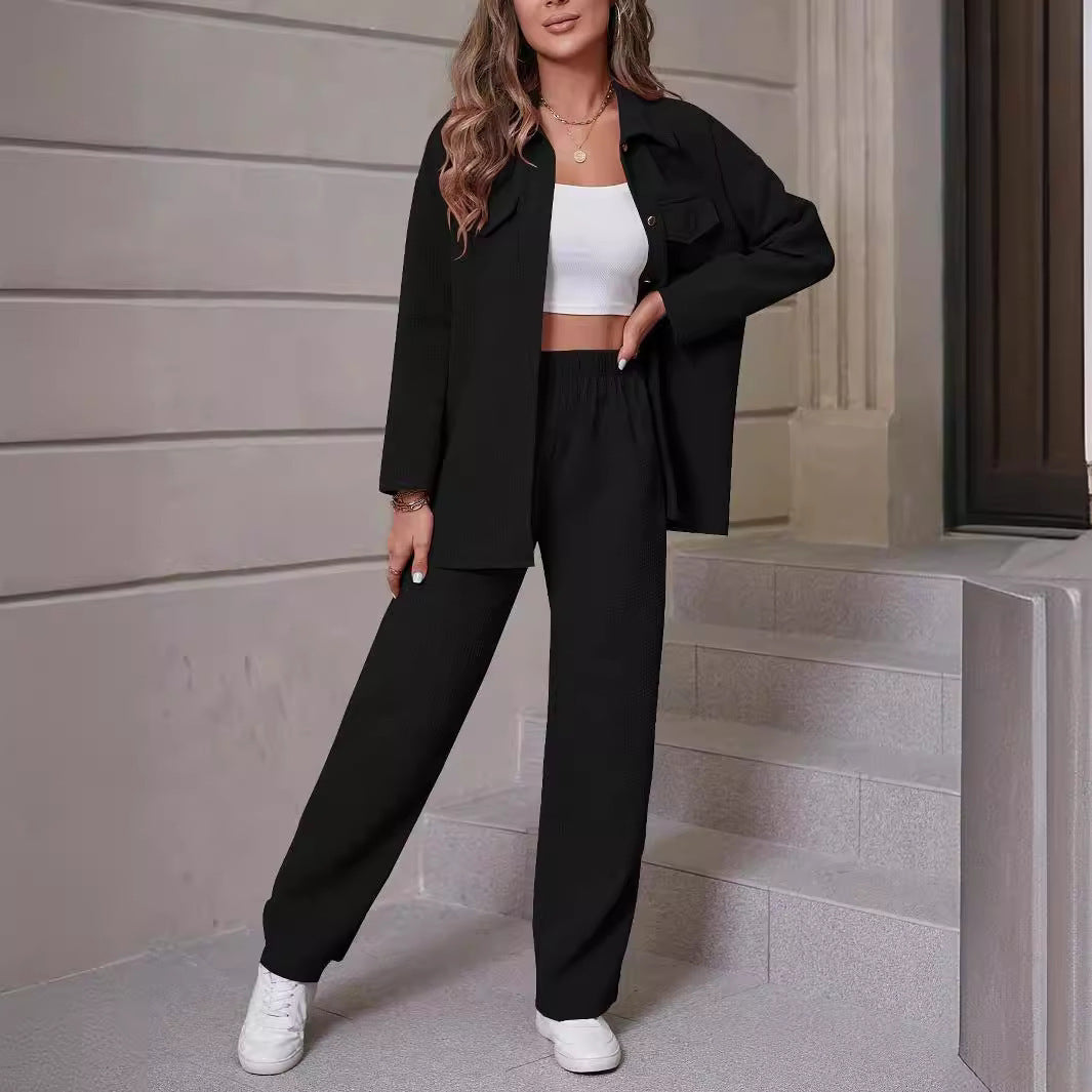 H&F Lapel Cardigan Suit c