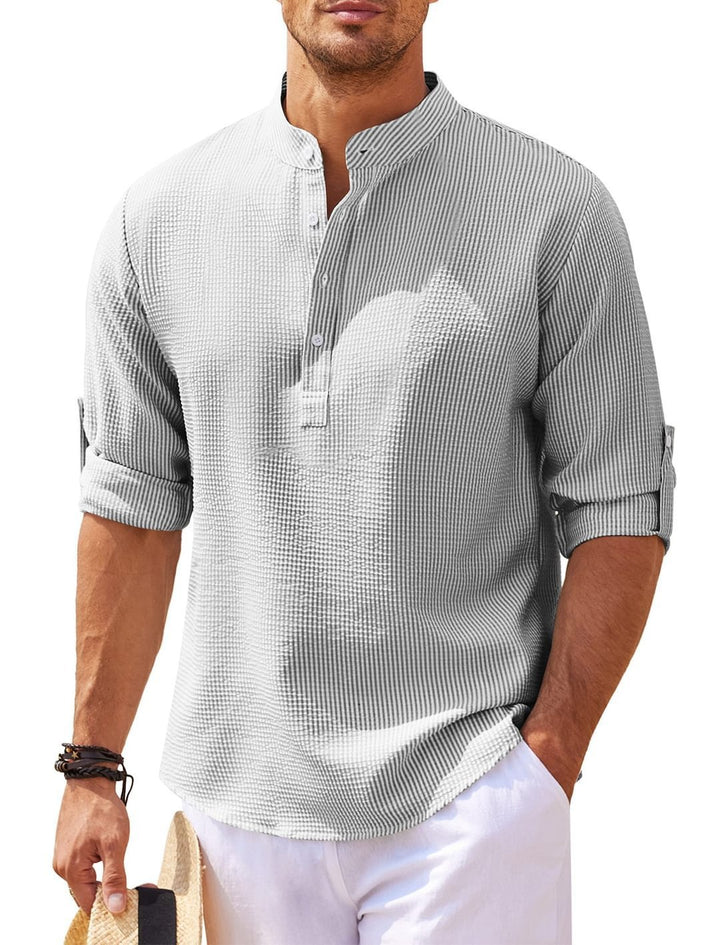 H&F Casual Stand Collar Shirt c