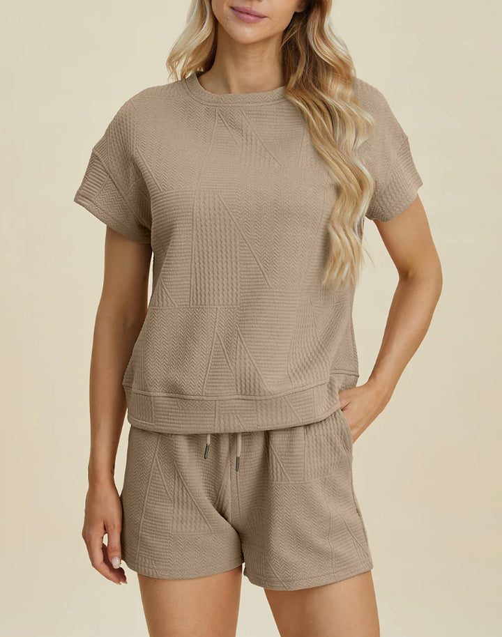 H&F Textured Shorts Suit c