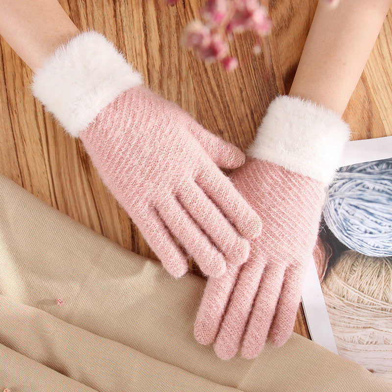 H&F Cute Wool Gloves c