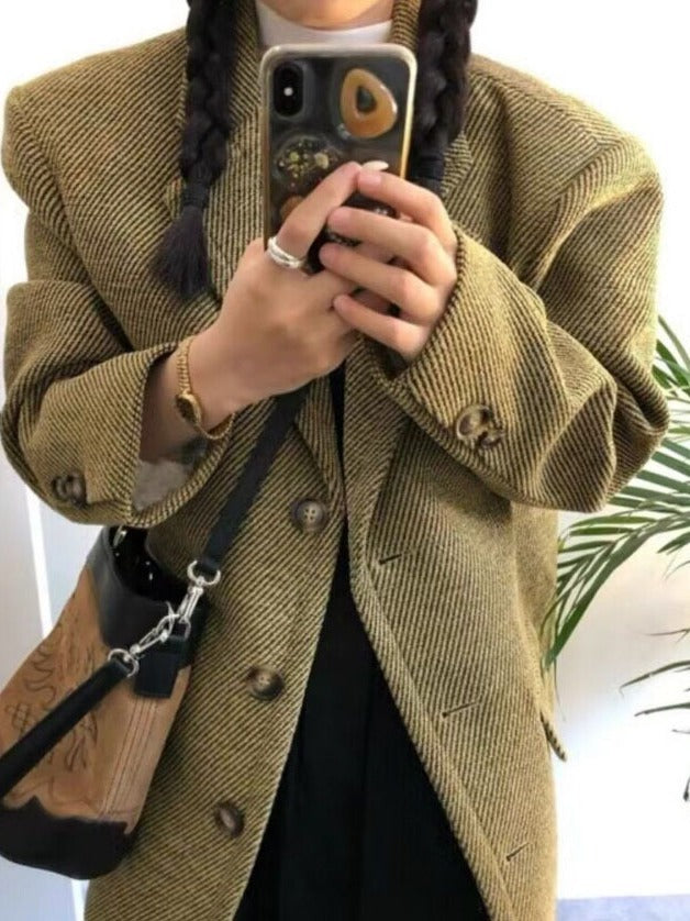 H&F Woolen Thickened Coat c