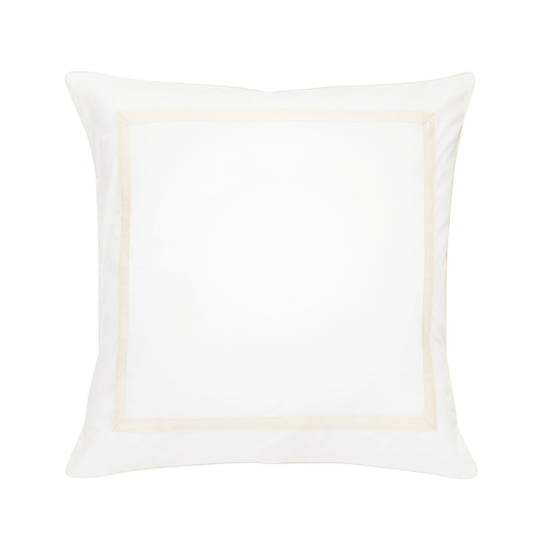 Classic Double Border Percale Cotton Euro Sham Pair