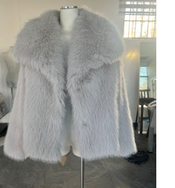 H&F Plush Lapel Coat c