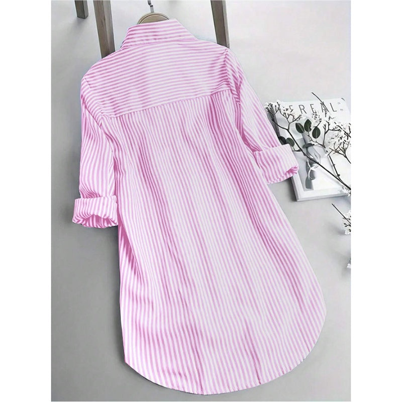 H&F Oversized Striped Blouse c