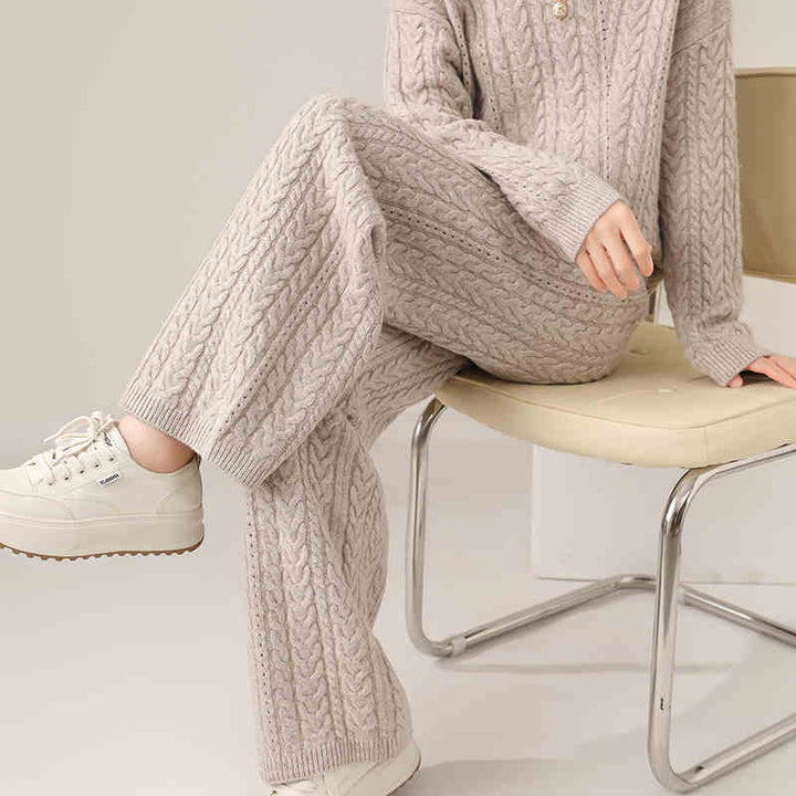 H&F Caramel Cable Knit c