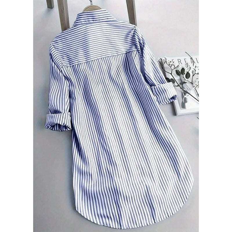 H&F Oversized Striped Blouse c