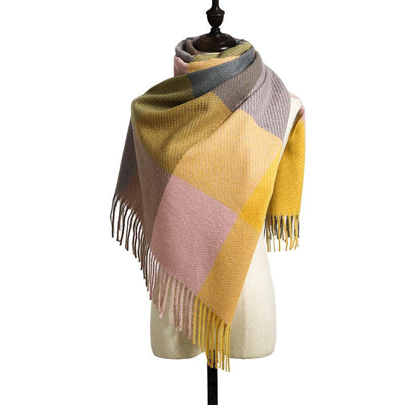 H&F Cashmere Tassel Scarf c