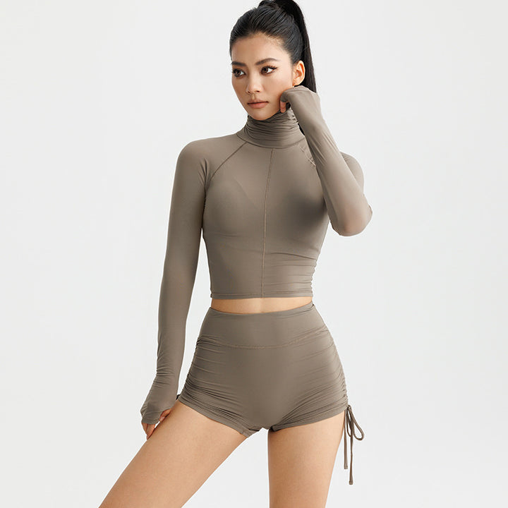 H&F Spandex Turtleneck Shirt c