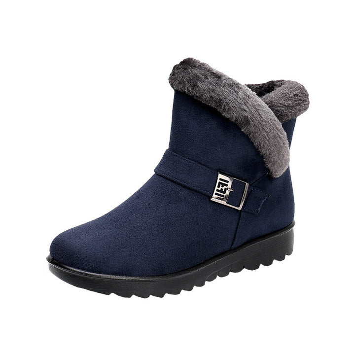 H&F Plush Zipper Snow Boots c