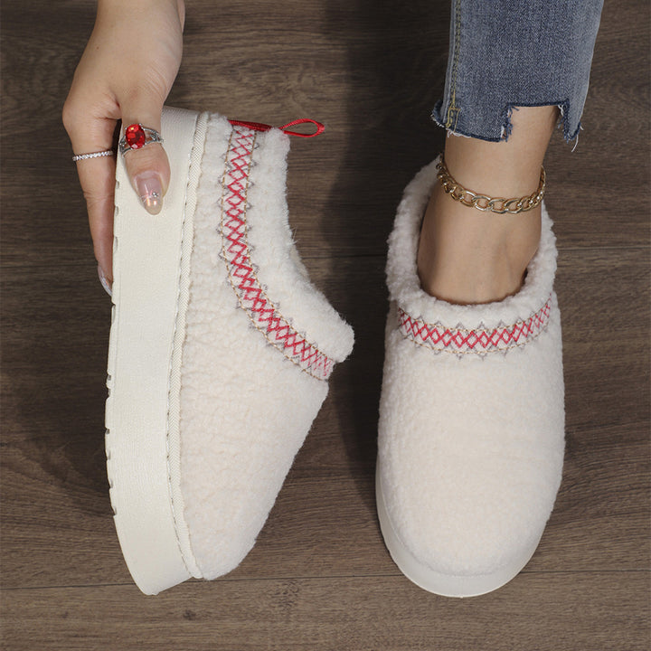 H&F Ethnic Plush Slippers c
