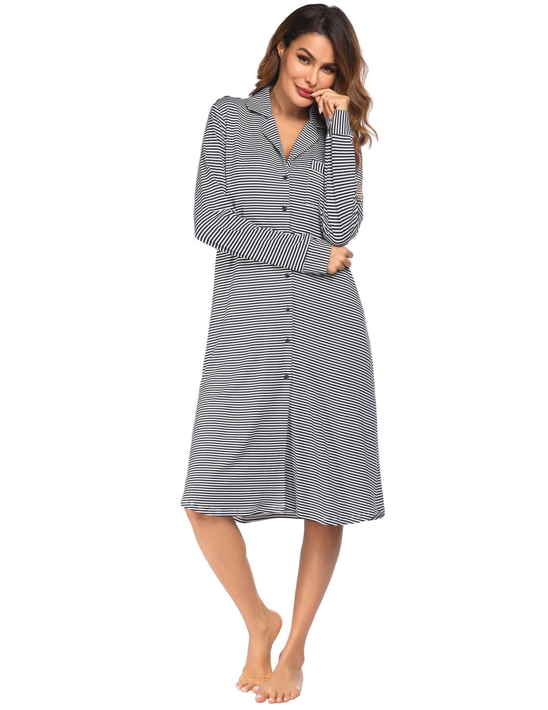 H&F Cotton Stripe Nightdress c