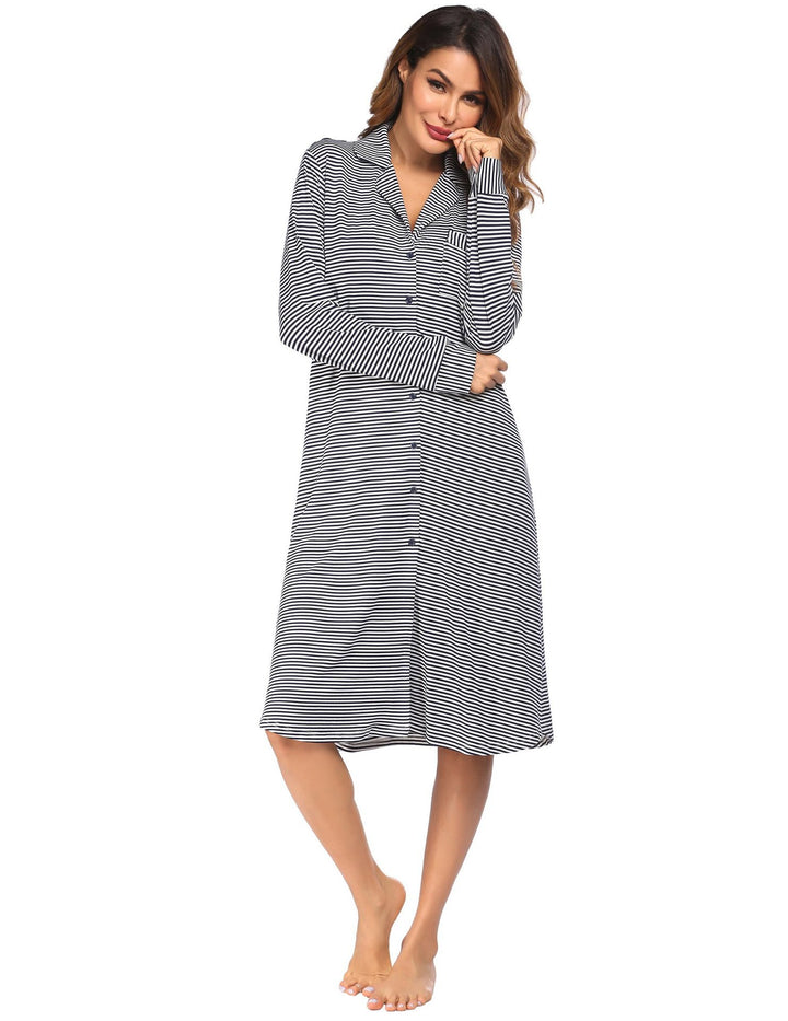 H&F Cotton Stripe Nightdress c