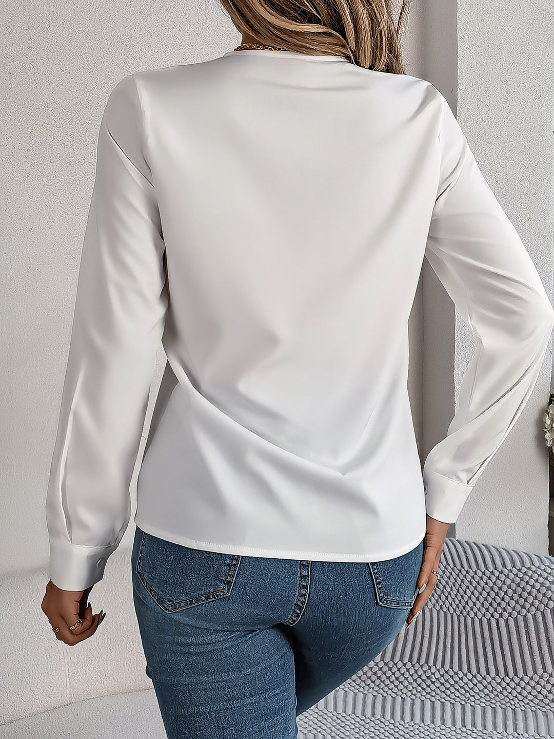 H&F V-Neck Commuter Blouse c