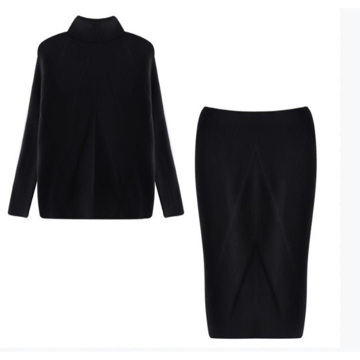 H&F Turtleneck Knit Skirt c